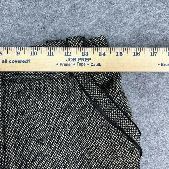 British Khaki Tweed Skirt Womens Size 4 Brown Pockets Classic Academia Career - Picture 9 of 10